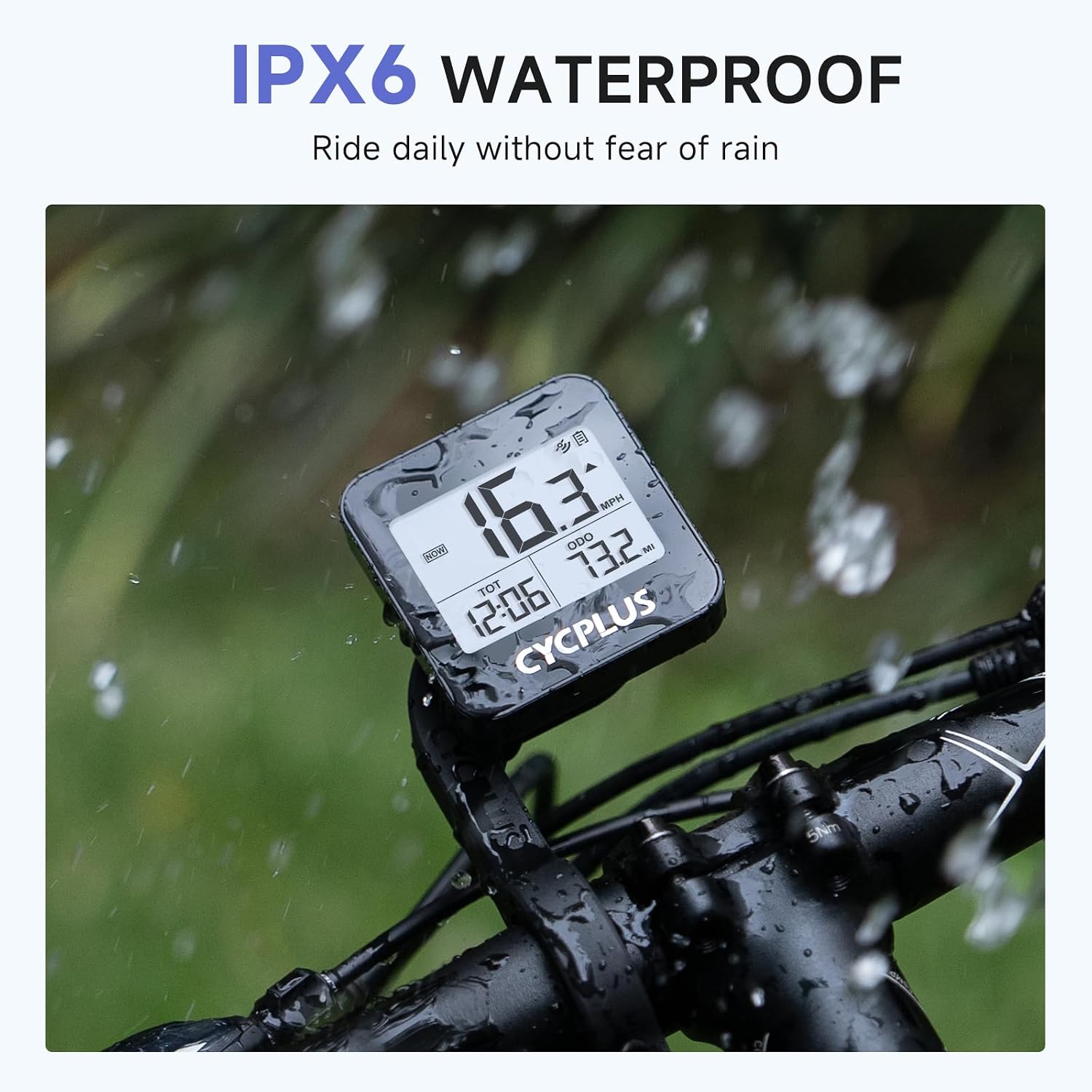 GPS Bike Computer, Wireless Cycling Computer with Automatic Backlight, Bicycle Speedometer Odometer with Waterproof and Large Battery, Provide Professional Data Analysis(New Upgraded)